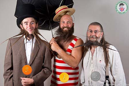 Beard Freestyle Winners - 3 Stephen Brown - 2 Charles Saville - 1 Richard Evans-Lacey - Photo Rick Harrison. Click to enlarge and for carousel Beard Freestyle - 3 Stephen Brown - 2 Charles Saville - 1 Richard Evans-Lacey - Photo Rick Harrison. Click to enlarge and for carousel
